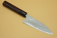 Tsutomu Kajiwara Damascus Aogami #2 120mm Ko-Bocho - RealSharpKnife.com